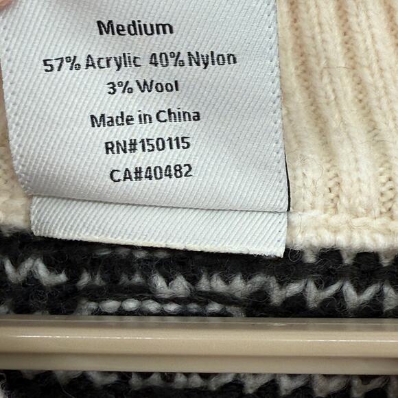 Varley Black and Cream Argyle Oversized Cardigan-M - Picture 6 of 7